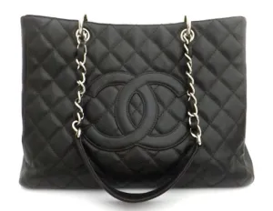 Authentic Chanel Caviar Dark Brown Grand Shopper Tote (GST)