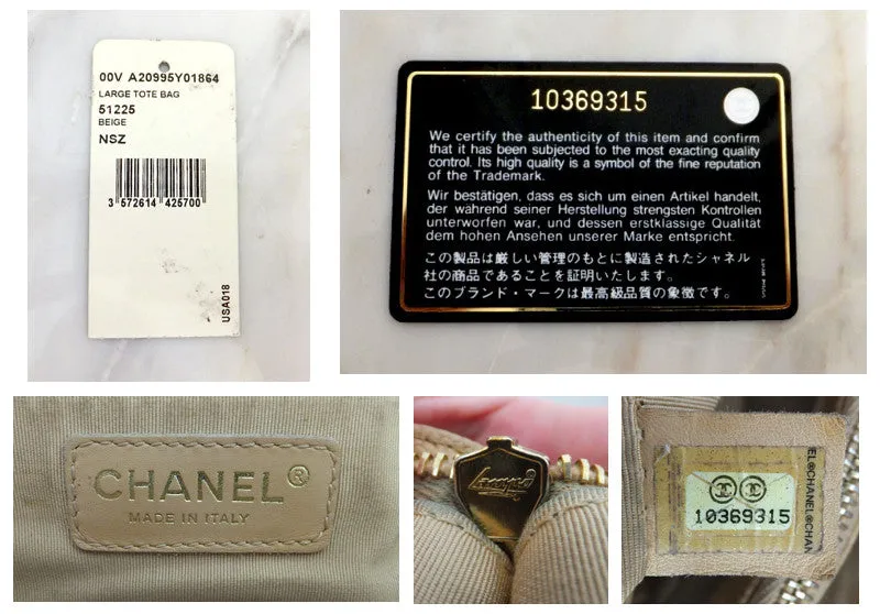 Authentic Chanel Caviar Tan Grand Shopper Tote (GST)