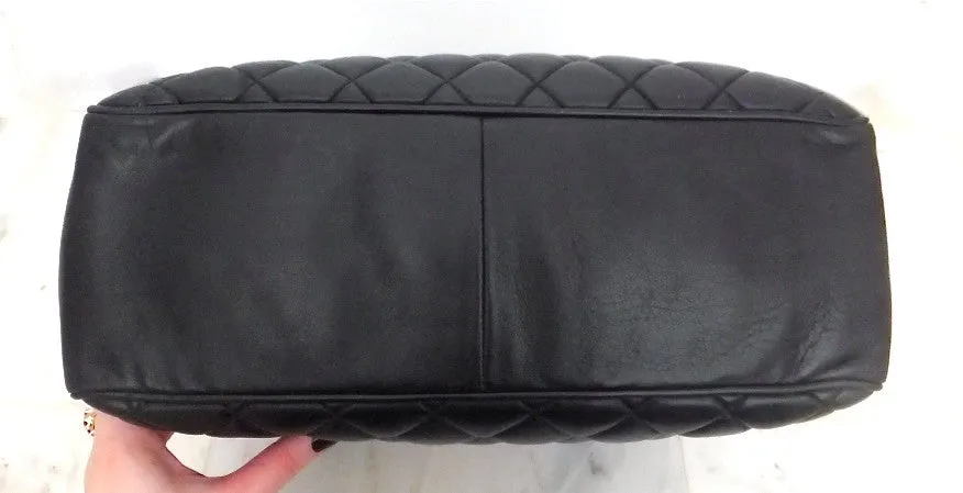 Authentic Chanel Vintage Black Jumbo Tote