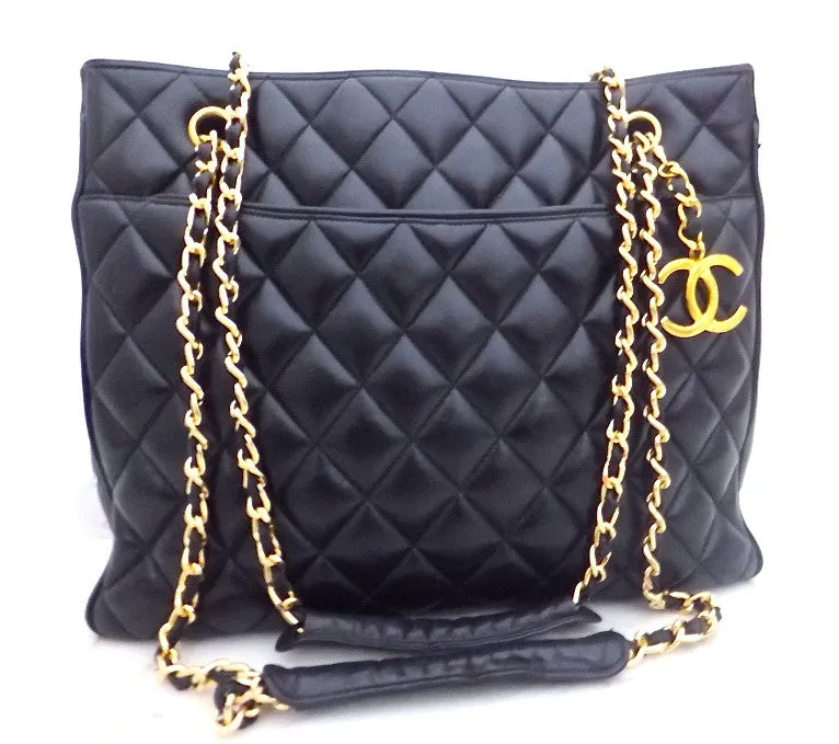 Authentic Chanel Vintage Black Jumbo Tote