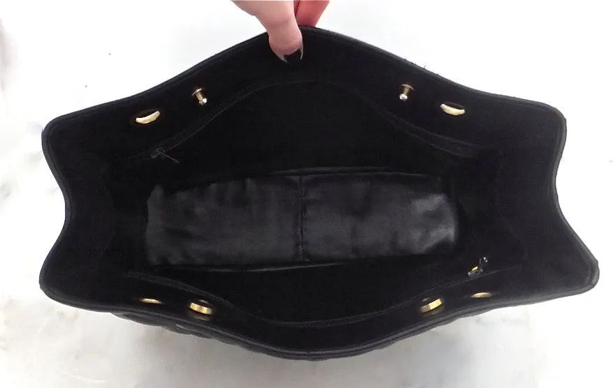 Authentic Chanel Vintage Black Jumbo Tote