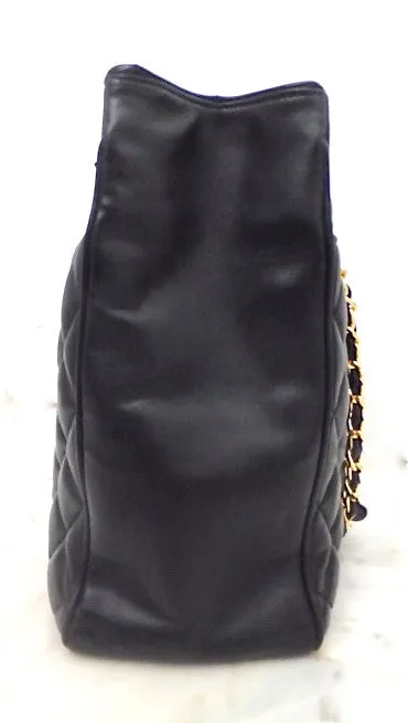 Authentic Chanel Vintage Black Jumbo Tote