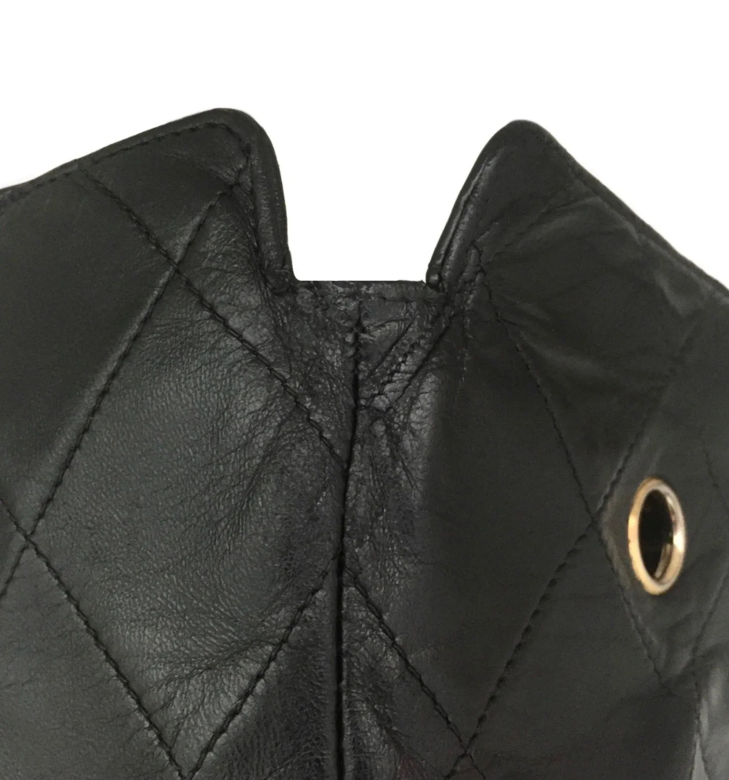 Authentic Chanel Vintage Black Quilted Lambskin Tote
