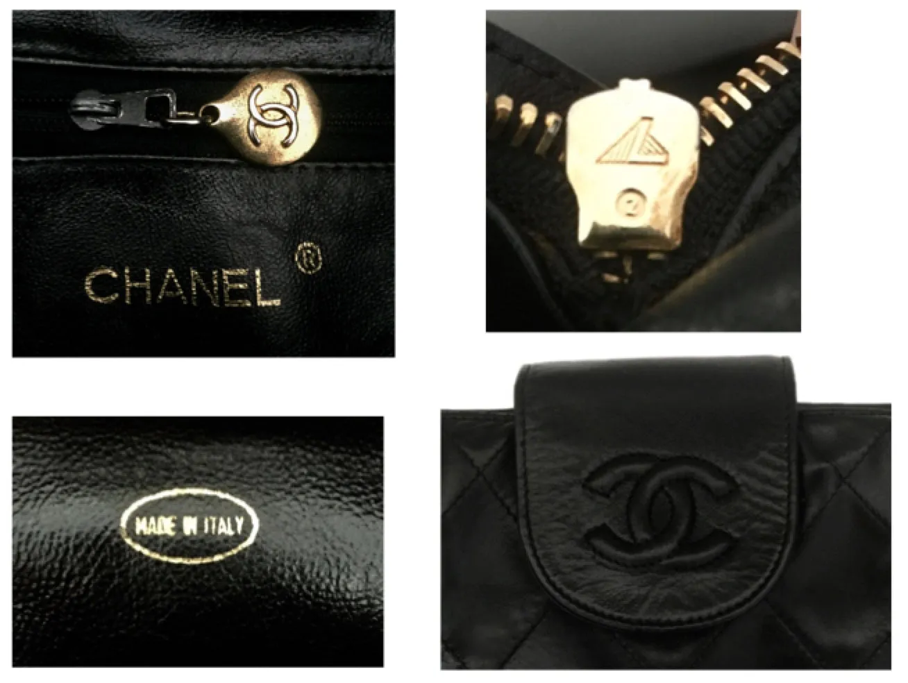 Authentic Chanel Vintage Black Quilted Lambskin Tote