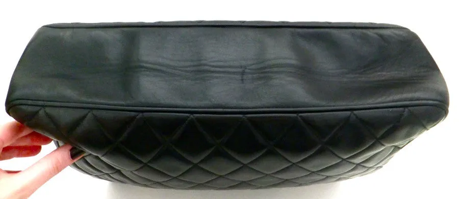 Authentic Chanel Vintage Black Quilted Tote