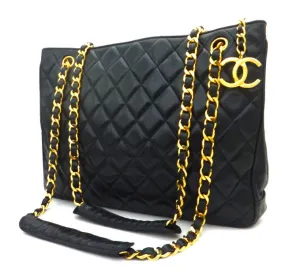Authentic Chanel Vintage Black Quilted Tote