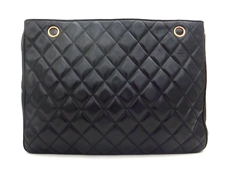 Authentic Chanel Vintage Black Quilted Tote
