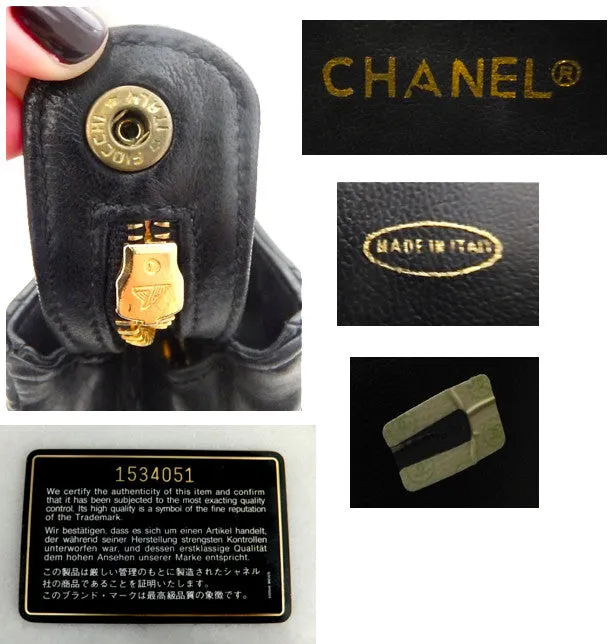 Authentic Chanel Vintage Black Quilted Tote