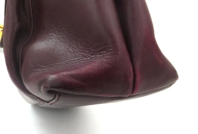 Authentic Chanel Vintage Burgundy Tote