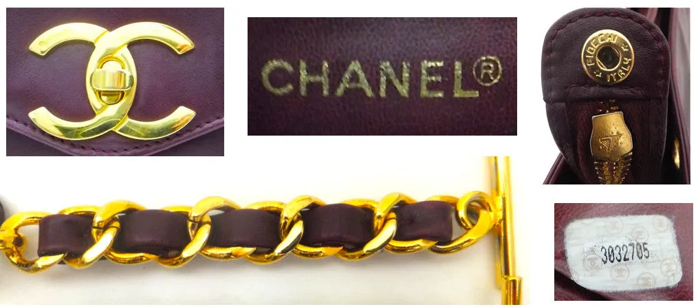 Authentic Chanel Vintage Burgundy Tote