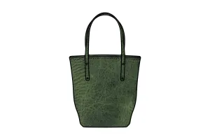 AVERY LEATHER TOTE BAG - SLIM LARGE - JADE BISON