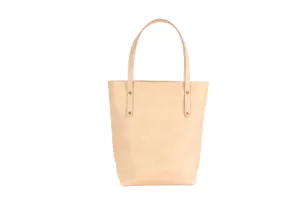 AVERY LEATHER TOTE BAG - SLIM LARGE - NATURAL VEG TAN