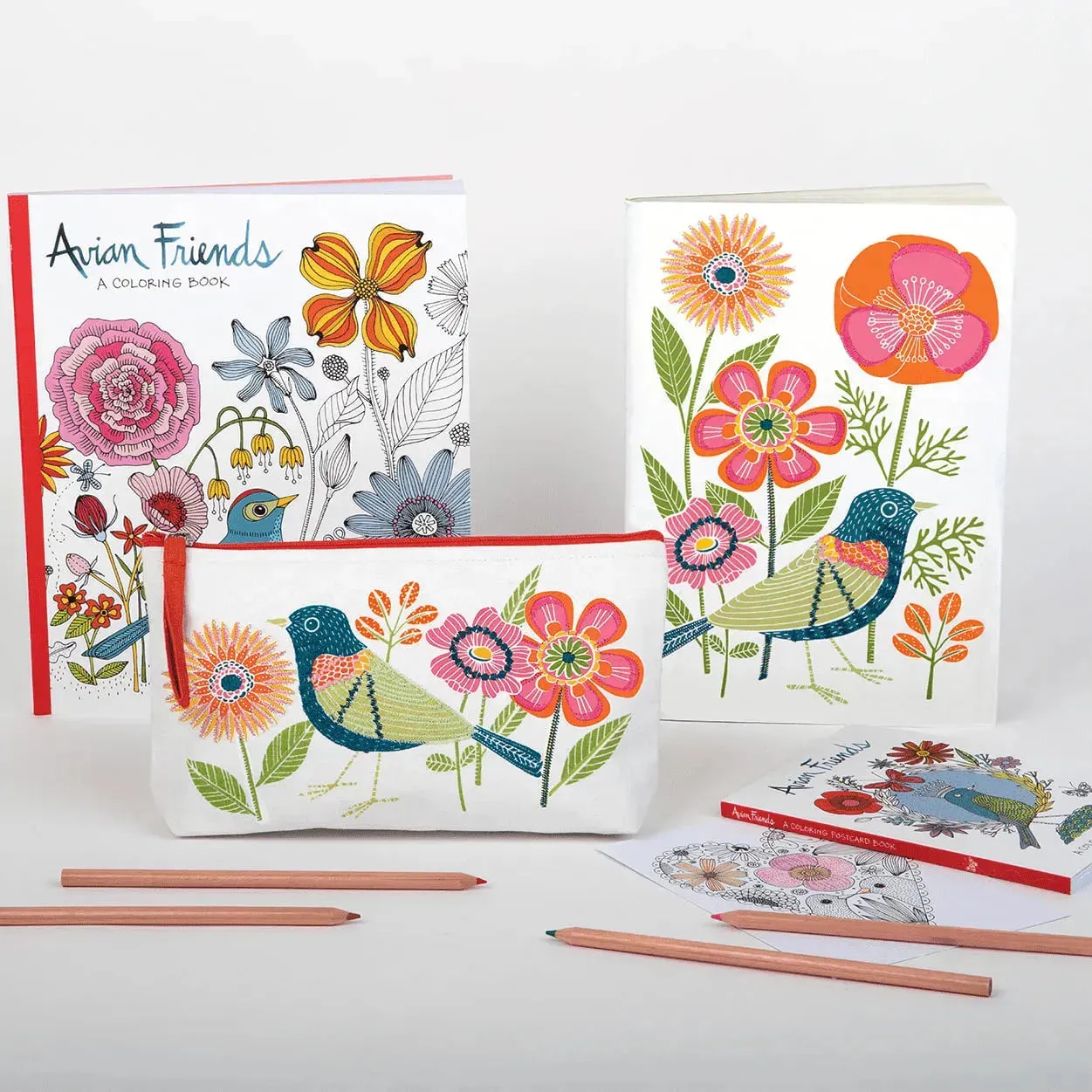 Avian Friends Coloring Postcard Book
