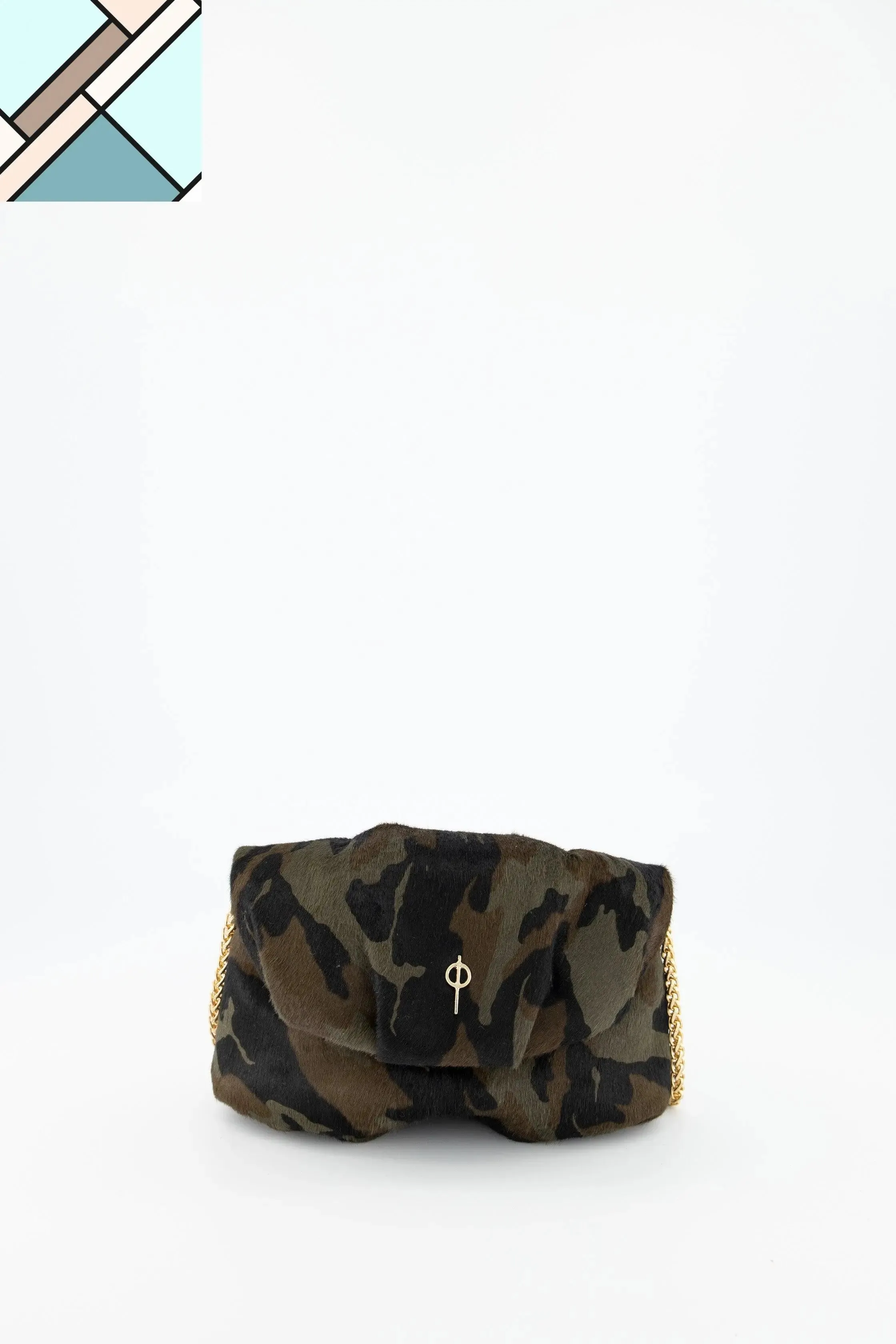 Baby Calf Mini Leda Handbag Soldier