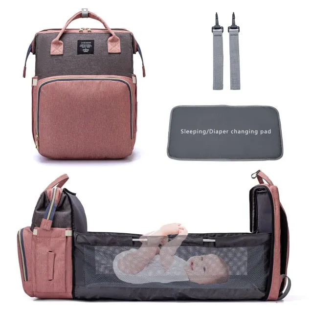Baby Crib Backpack with Portable Charging