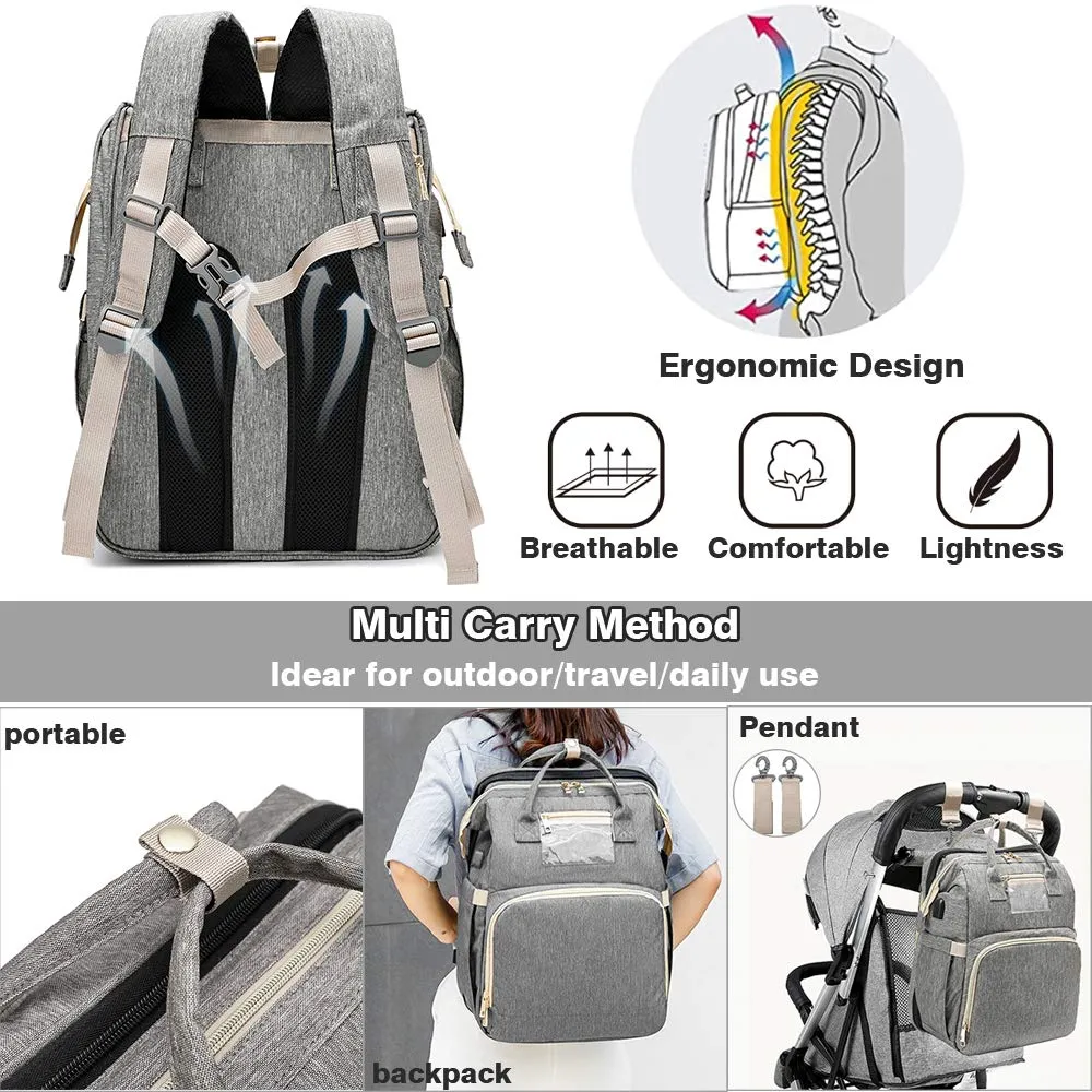 Baby Crib Backpack with Portable Charging