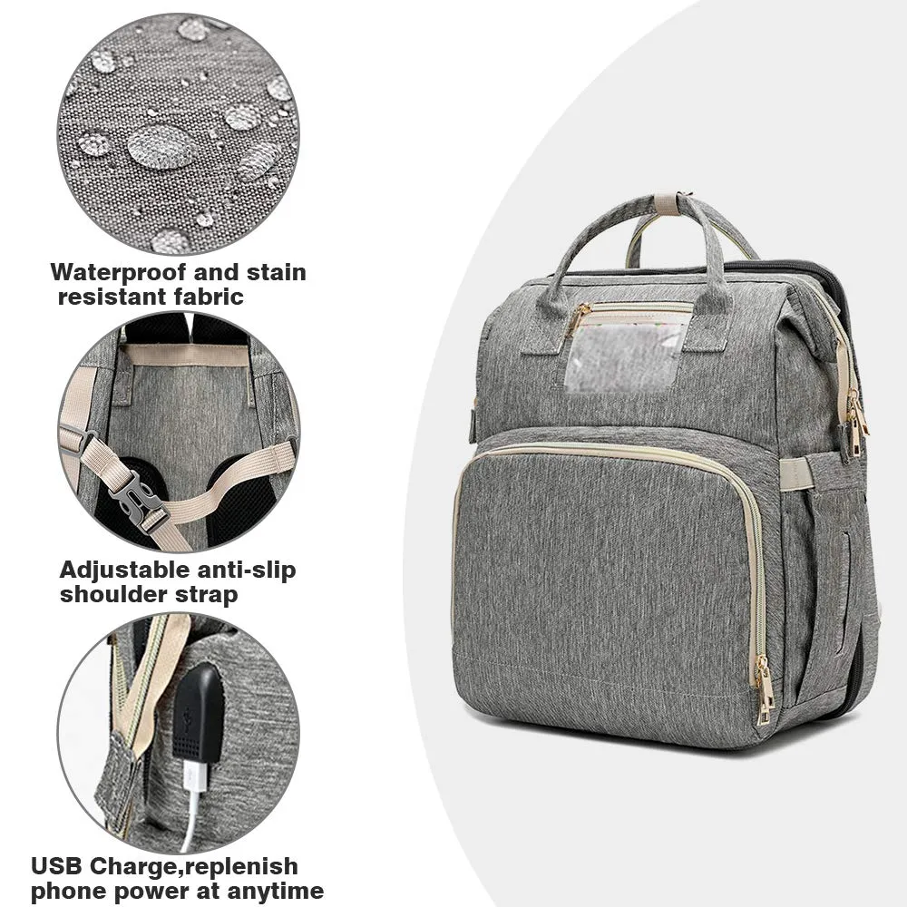 Baby Crib Backpack with Portable Charging