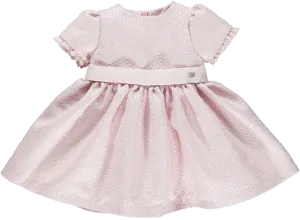Baby Girls Pink Jacquard Dress