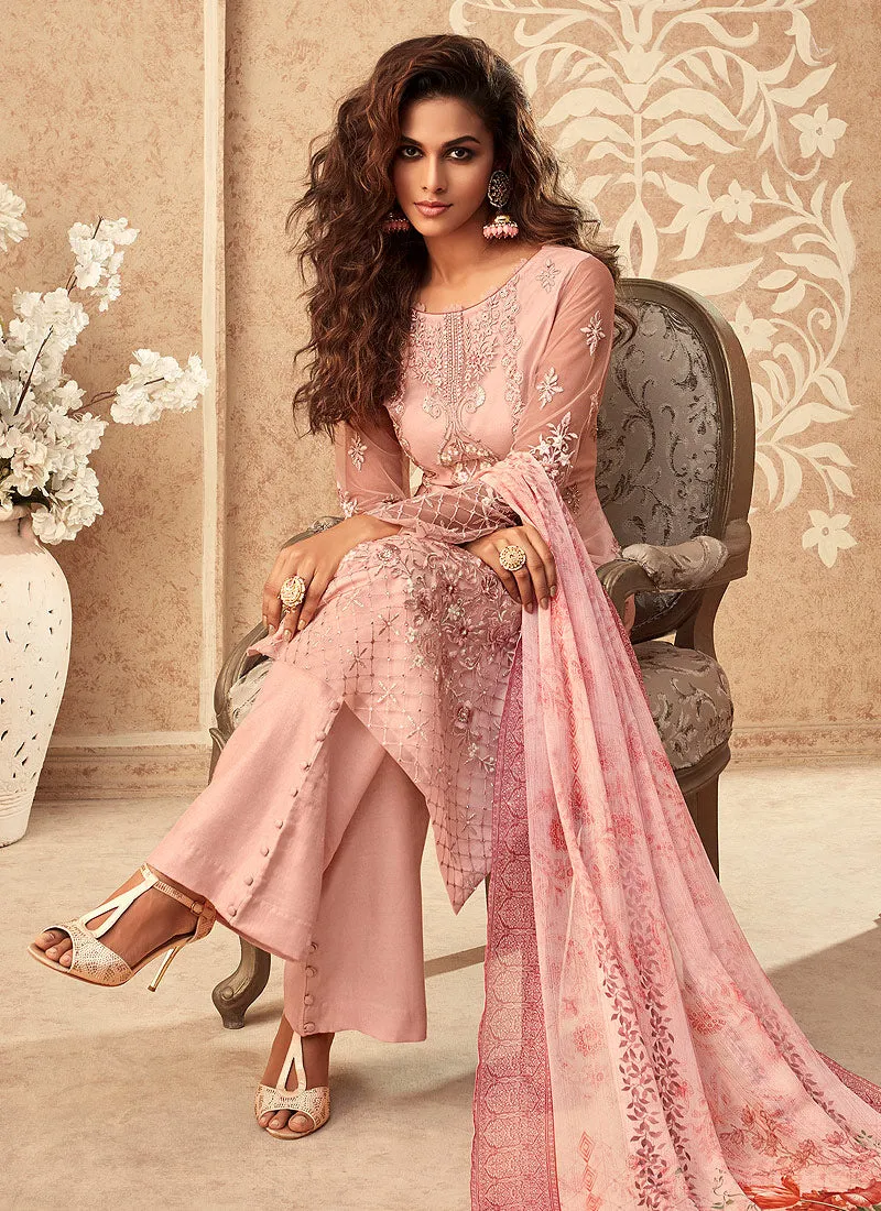 Baby Pink Pakistani Salwar Kameez Suit