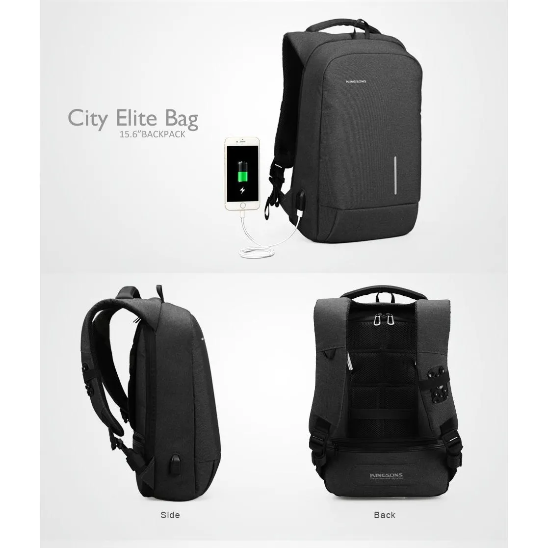 Backpack USB Charging & Anti-Theft <br> Nylon