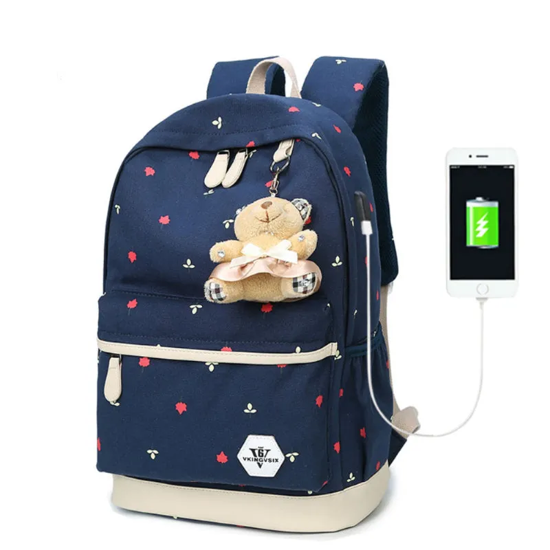 Backpack USB Charging <br> Canvas