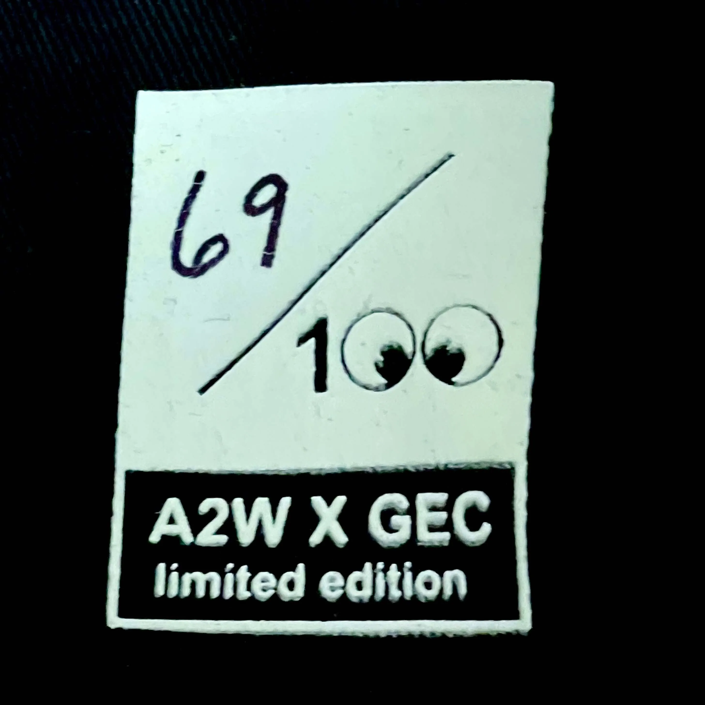BAG:  Googly Eye Cru x Art To Ware limited edition Glow in the Dark Tote Bag