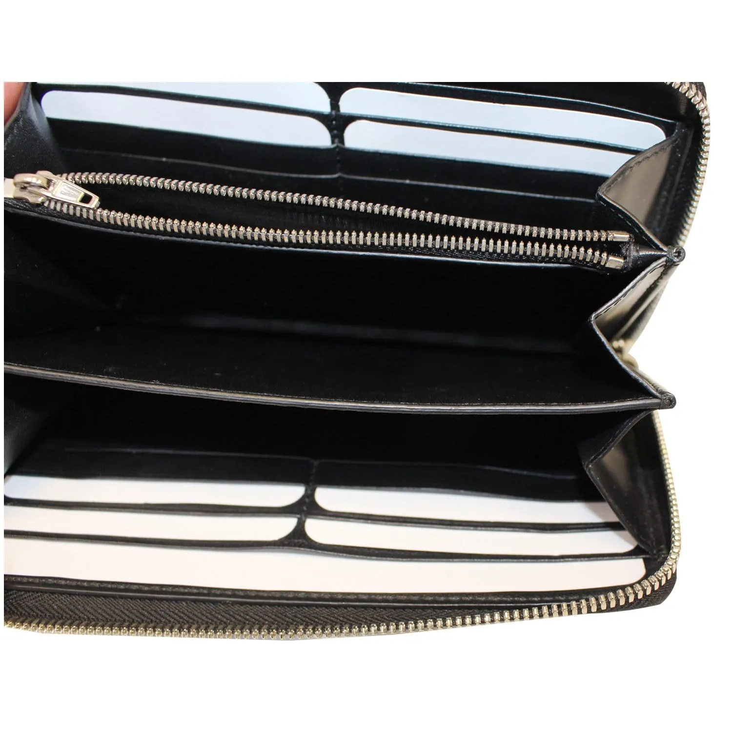 BALENCIAGA Continental Zip Around Leather Wallet Black - Last Call