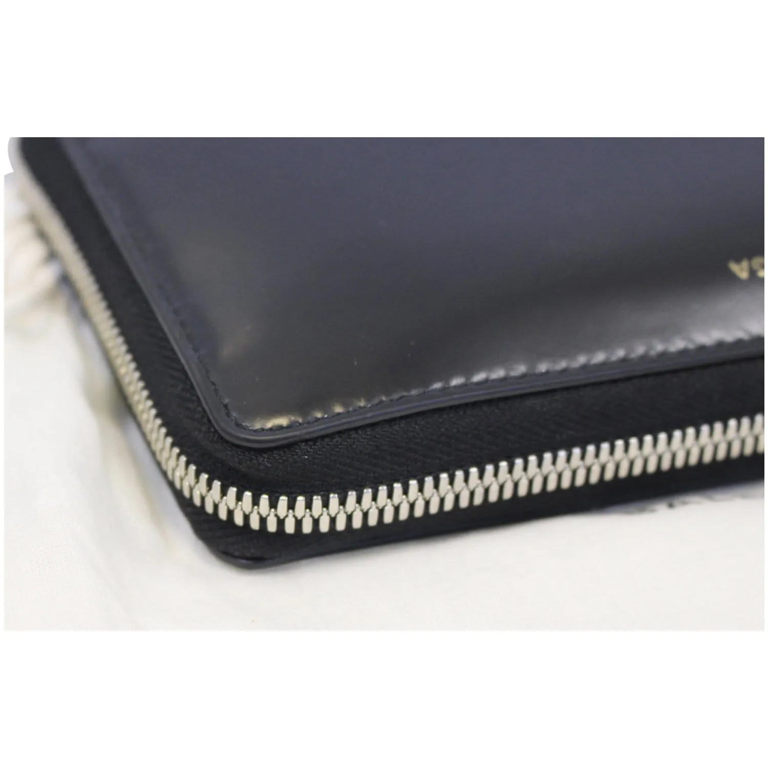 BALENCIAGA Continental Zip Around Leather Wallet Black - Last Call