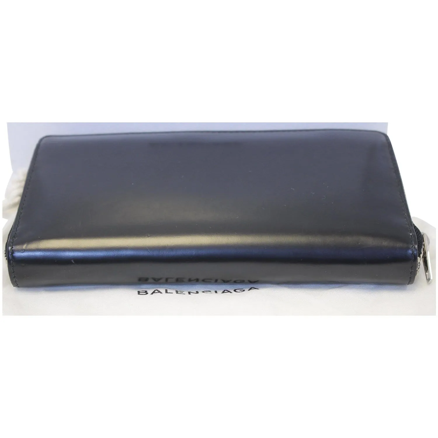 BALENCIAGA Continental Zip Around Leather Wallet Black - Last Call