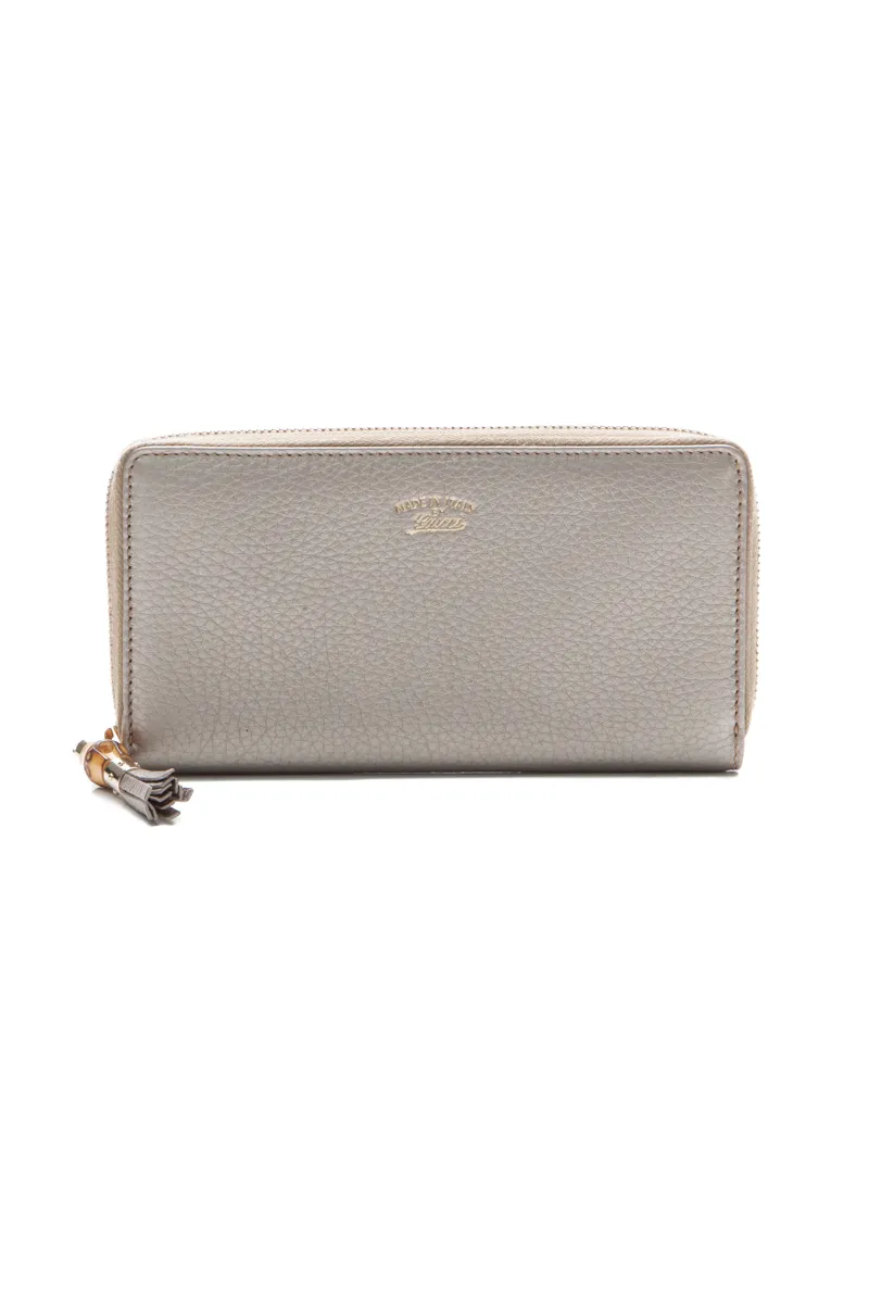 Bamboo Tassel Zip Around Wallet