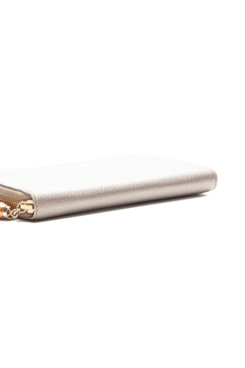 Bamboo Tassel Zip Around Wallet