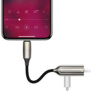 Baseus - 2 in 1 iP Male to iP 3.5mm Female Adapter L56-Tarnish