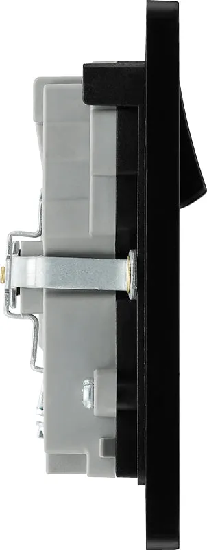 BG Evolve PCDMG22UAC30B 13A Double Switched Power Socket   USB C 30W   USB A(3.1A) - Matt Grey (Black)