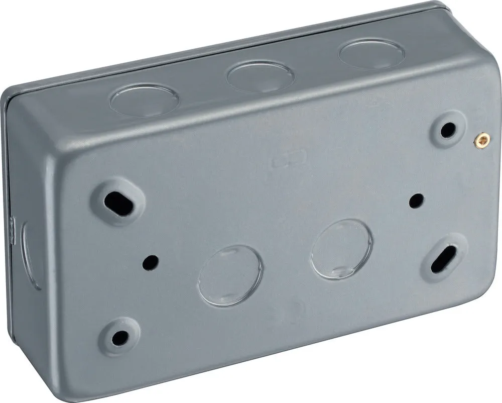 BG MC522UAC22 Metal Clad 13A Double Switched Power Socket   USB A C (22W)