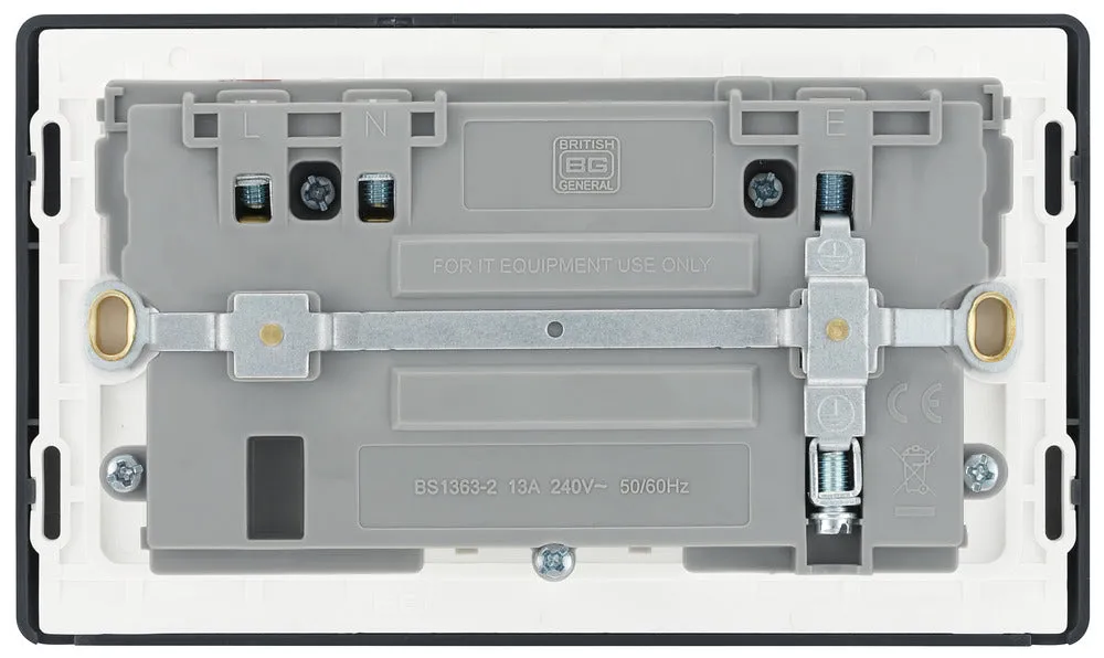 BG Part M PM22UAC22 13A Double Switched Power Socket   USB A C (22W)