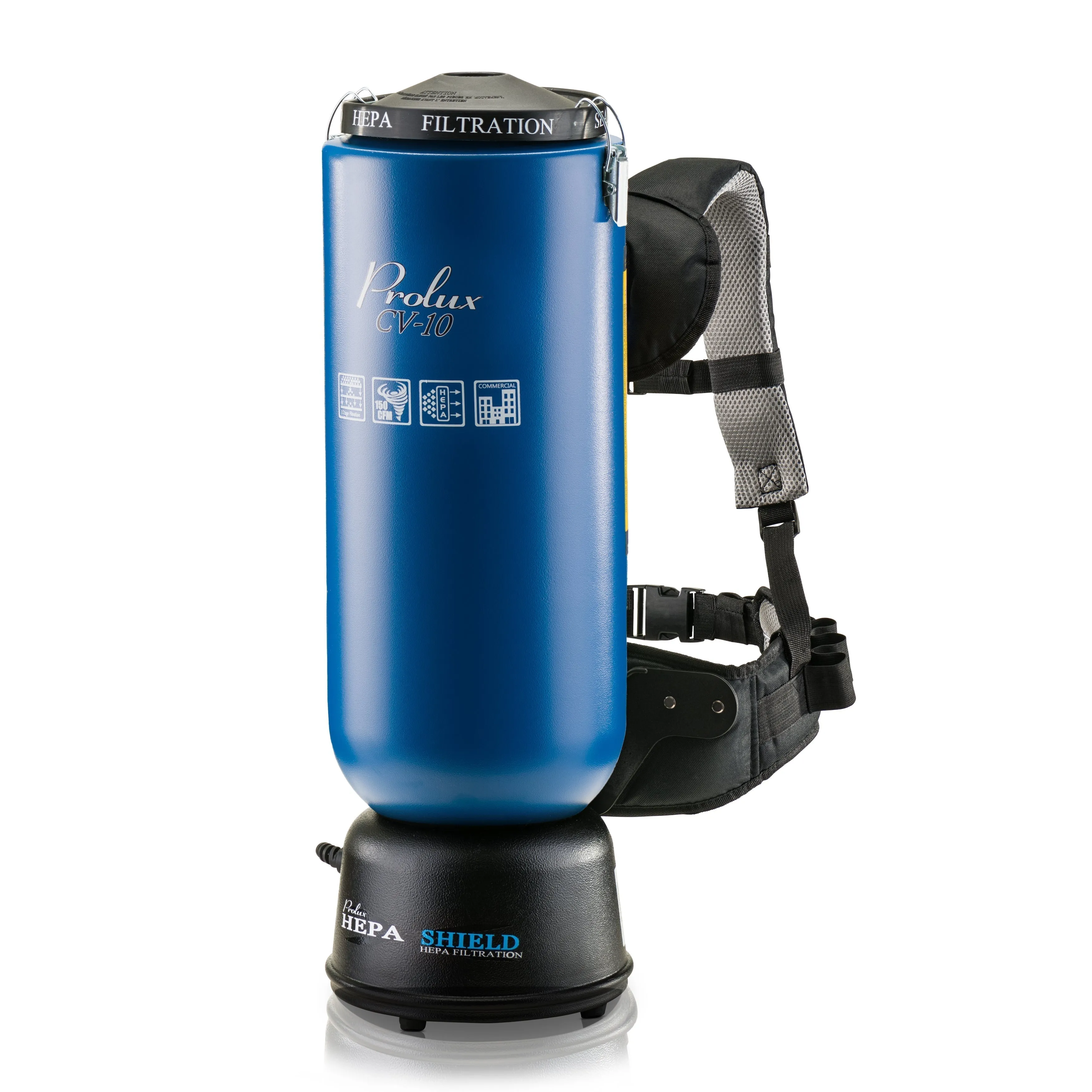 Black & Blue Prolux 10 Quart Commercial Backpack Vacuum with 5 year warranty