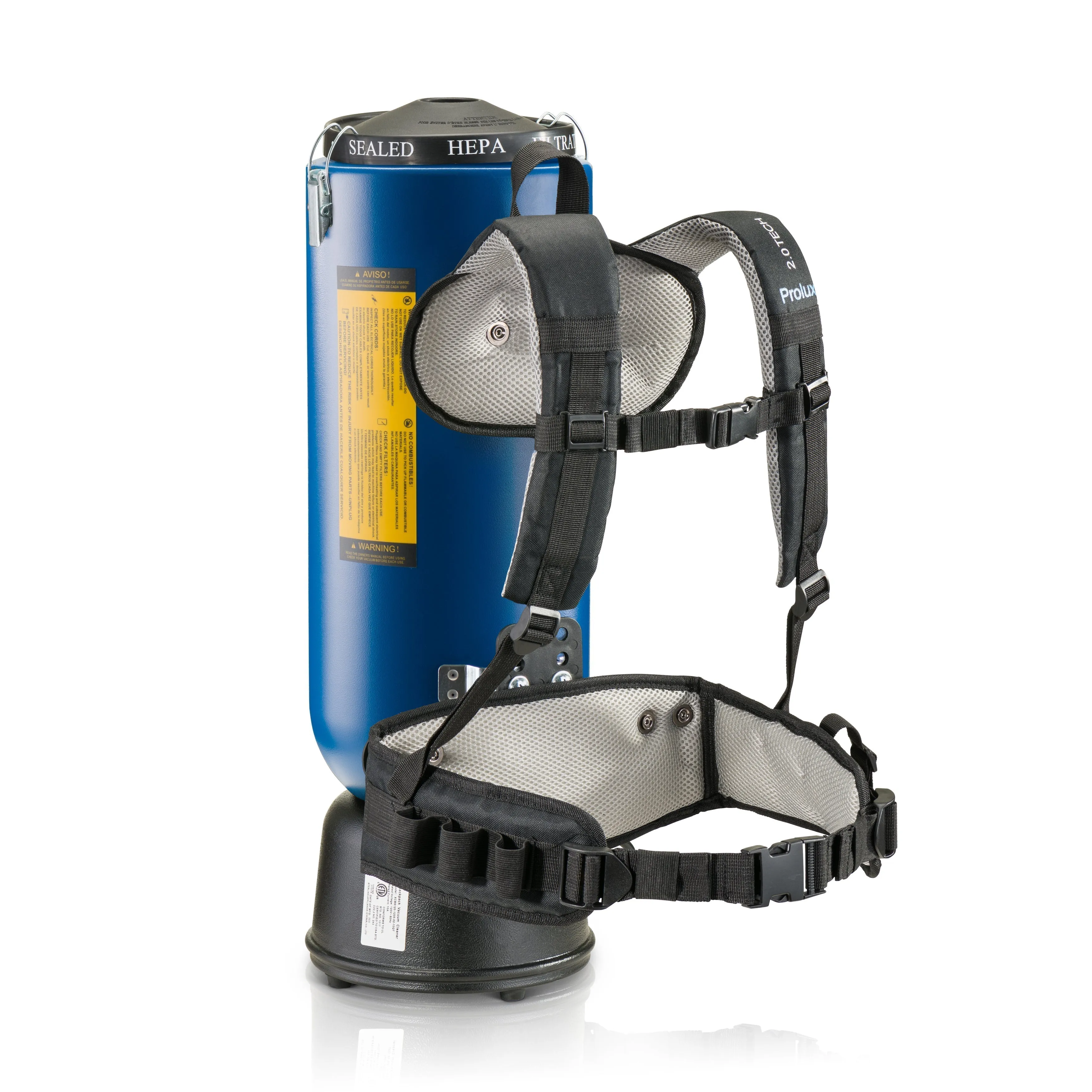 Black & Blue Prolux 10 Quart Commercial Backpack Vacuum with 5 year warranty