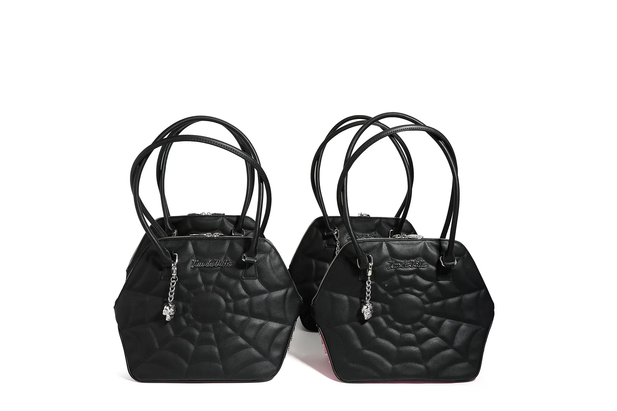 Black and Royal Blue Sparkle Glampira Tote