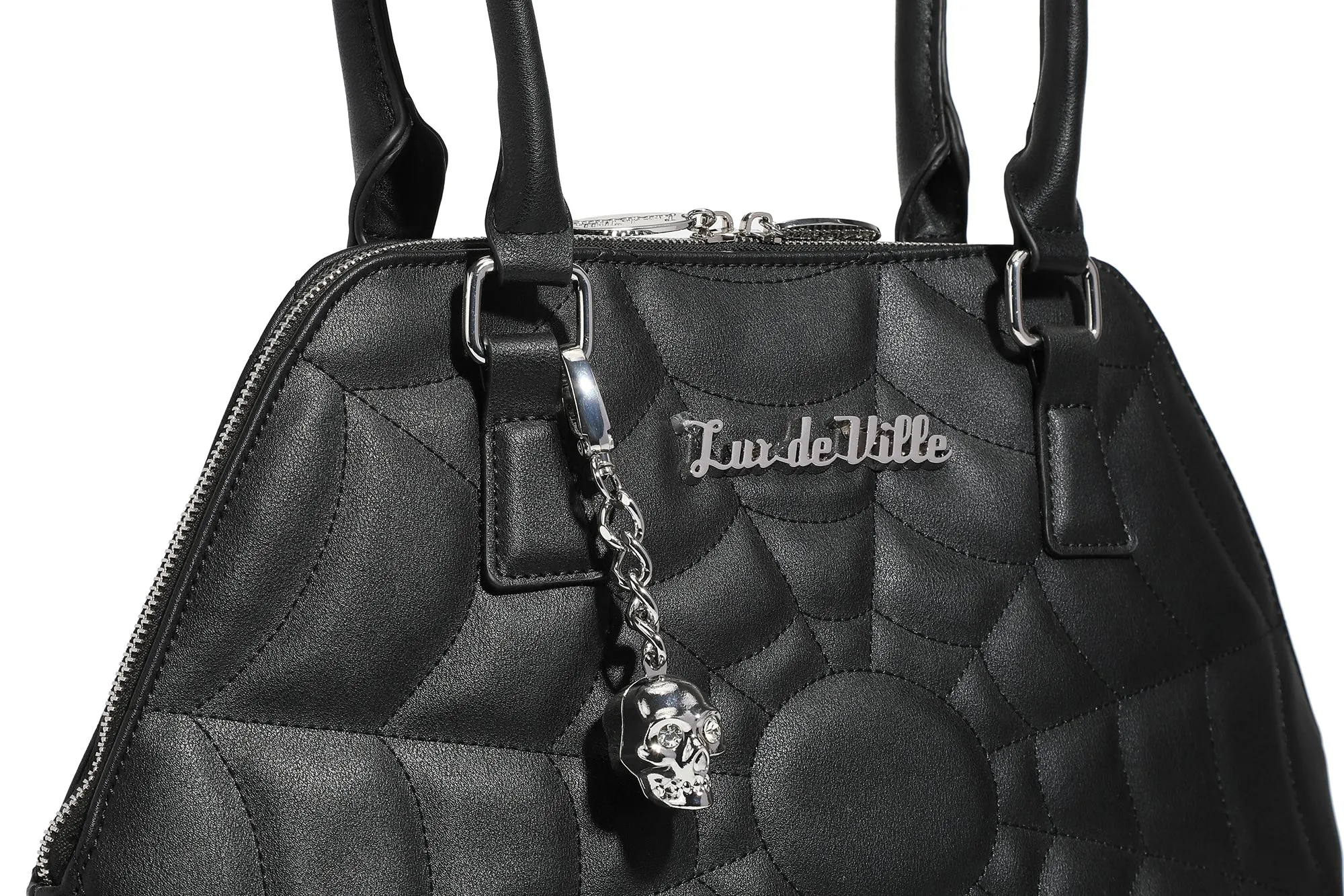 Black and Royal Blue Sparkle Glampira Tote