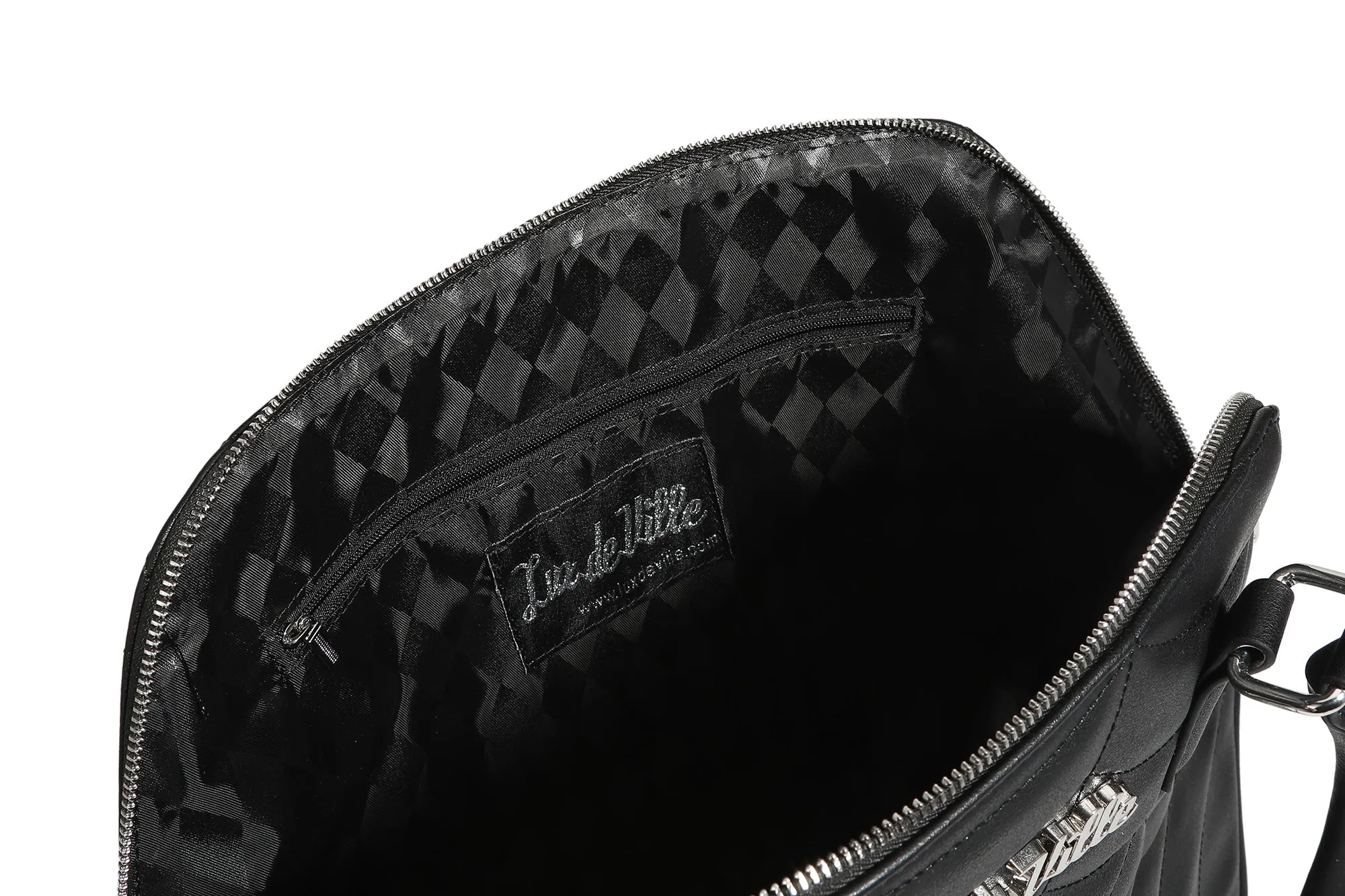 Black and Royal Blue Sparkle Glampira Tote