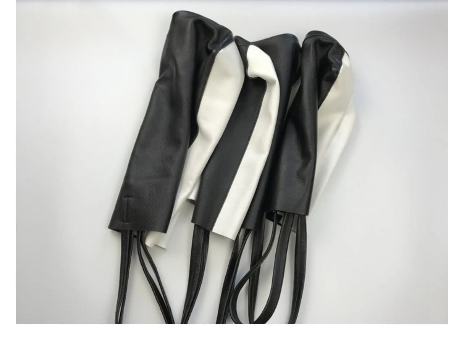 Black and White Leather Purse Two Tone Tote Leather Black and White Tote Black White Tote