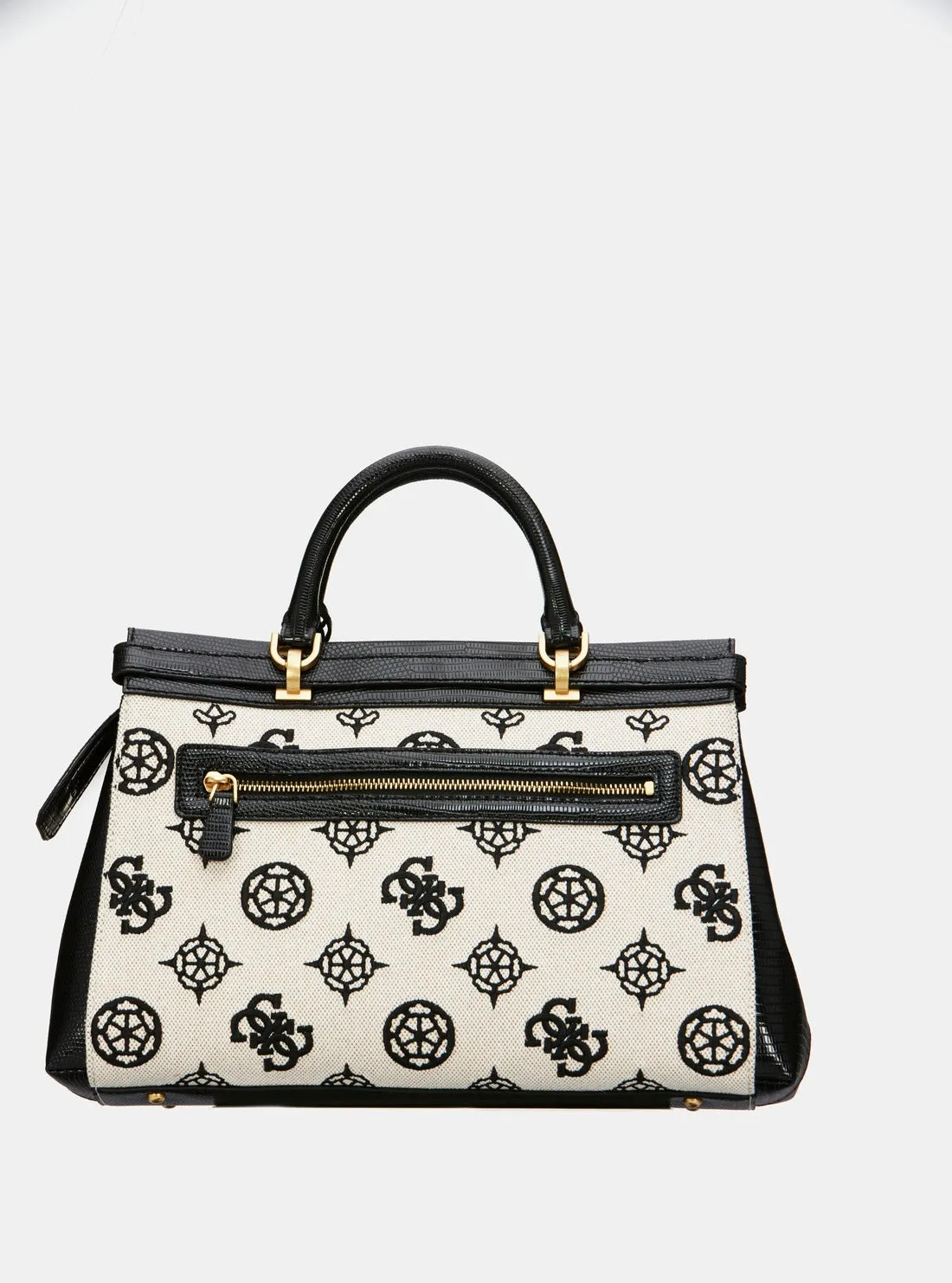 Black Logo Sestri Luxury Satchel Bag