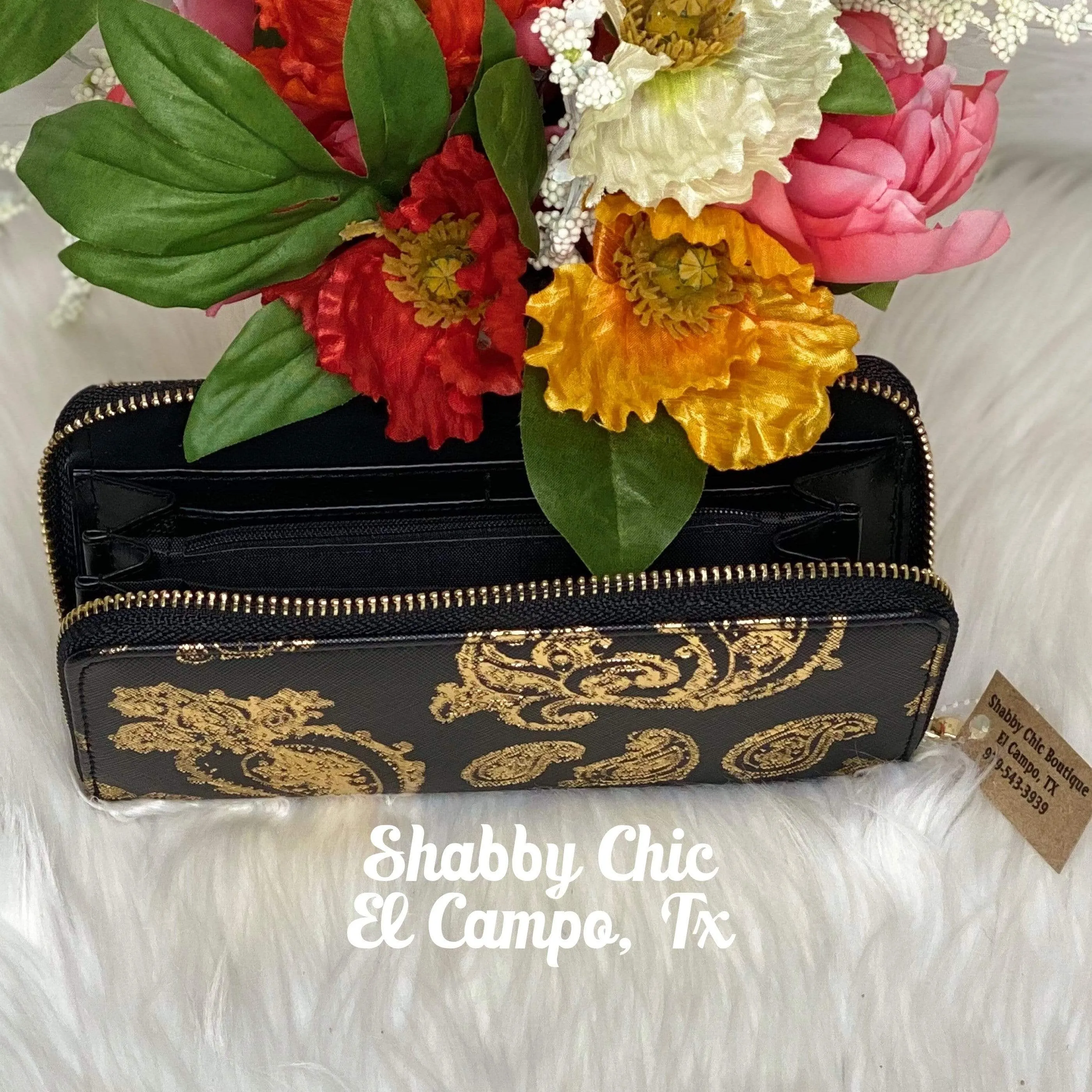 Black Paisley Wallet