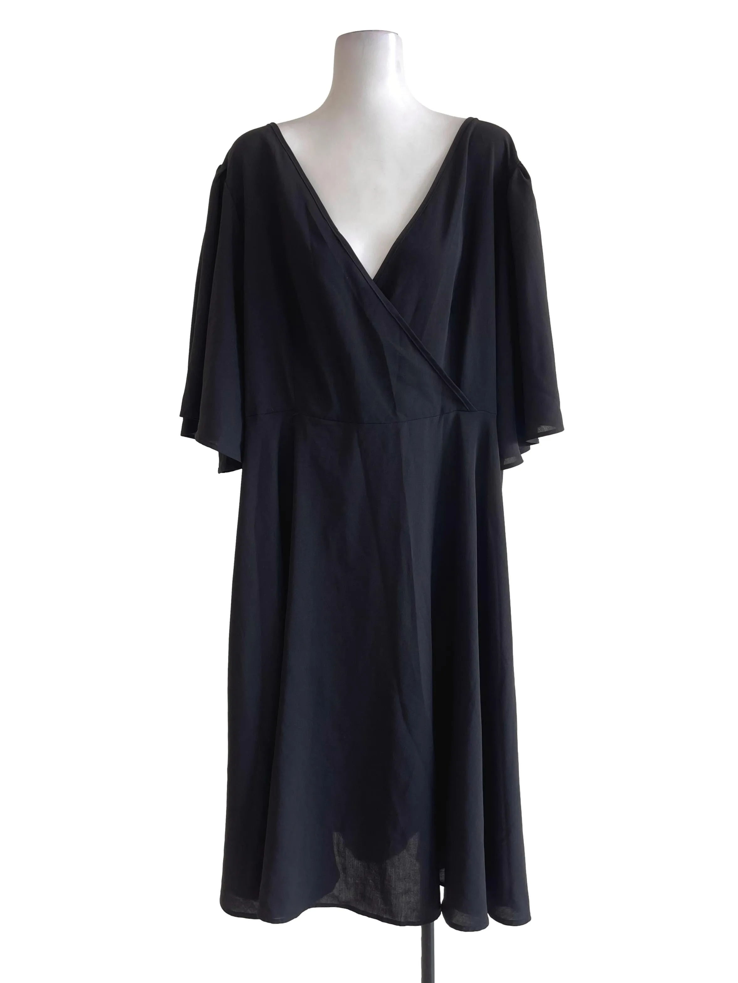 Black Plain Oversized Dress