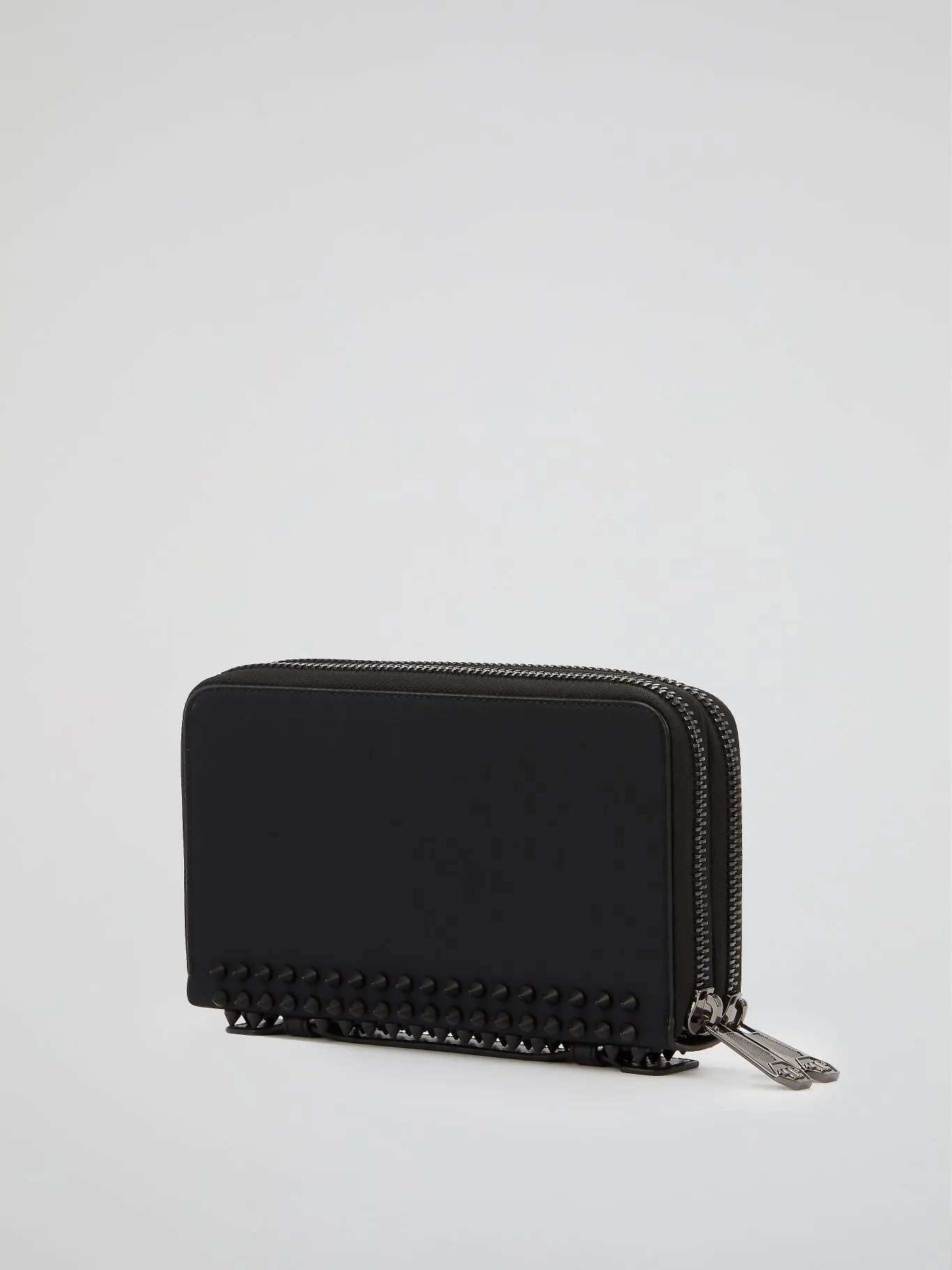 Black Spike Studded Continental Wallet