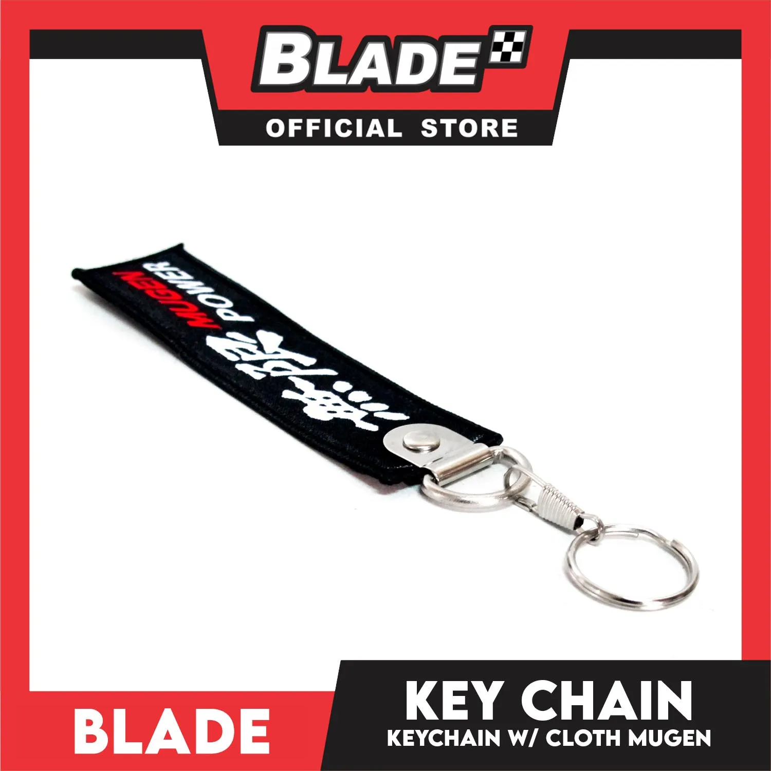 Blade Keychain Key Tag Lanyard with Metal Hook Key Ring Attachment (Mugen Power Design)