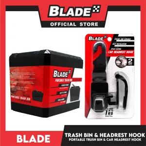 Blade Portable Trash Bin and Car Headrest Hook