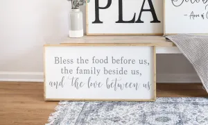Bless the Food Before Us Sign