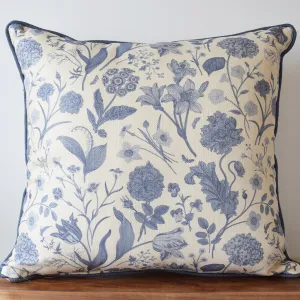 Blue Toile Oversized Pillow