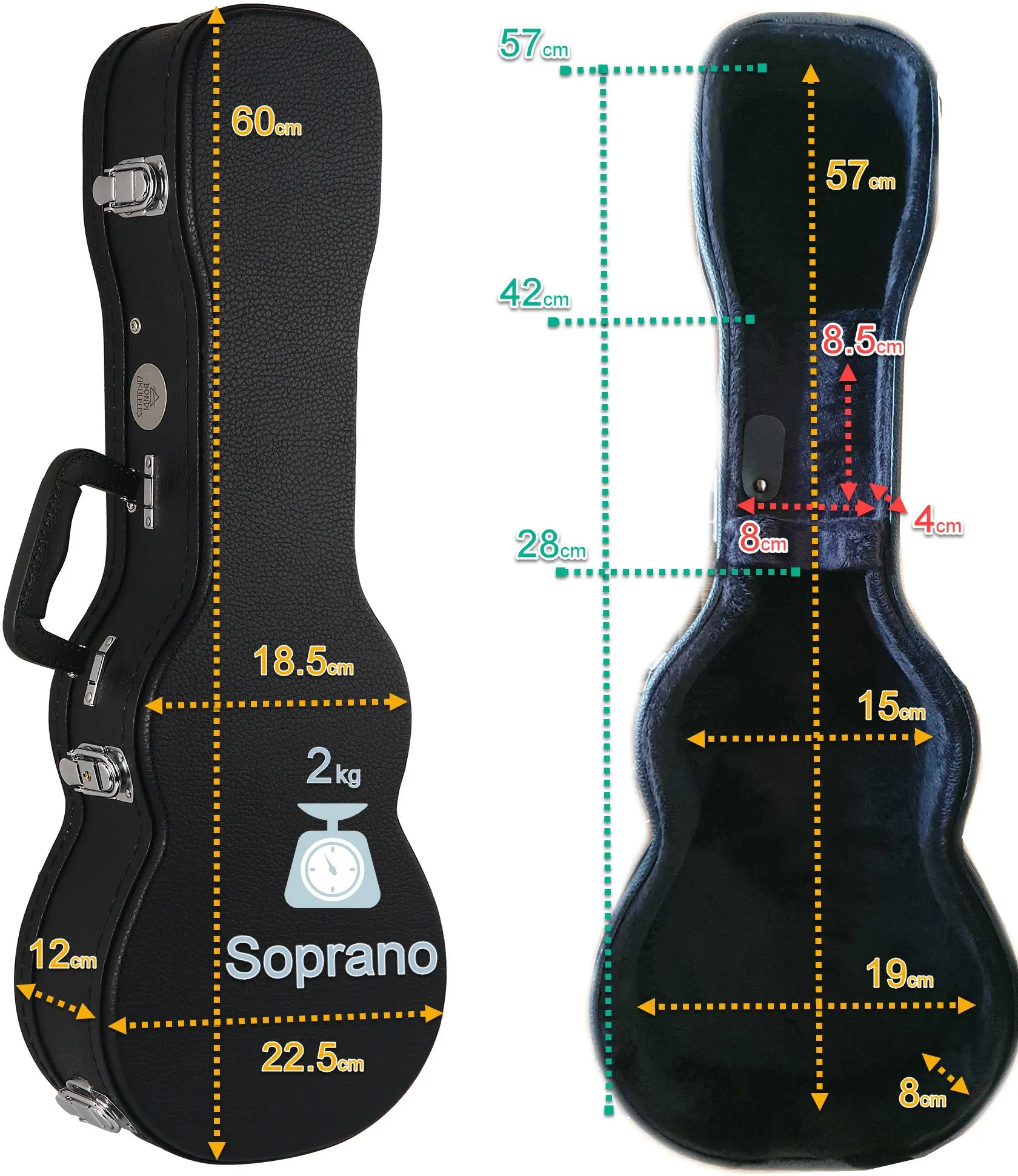 Bondi Vintage Soprano Ukulele Hardcase
